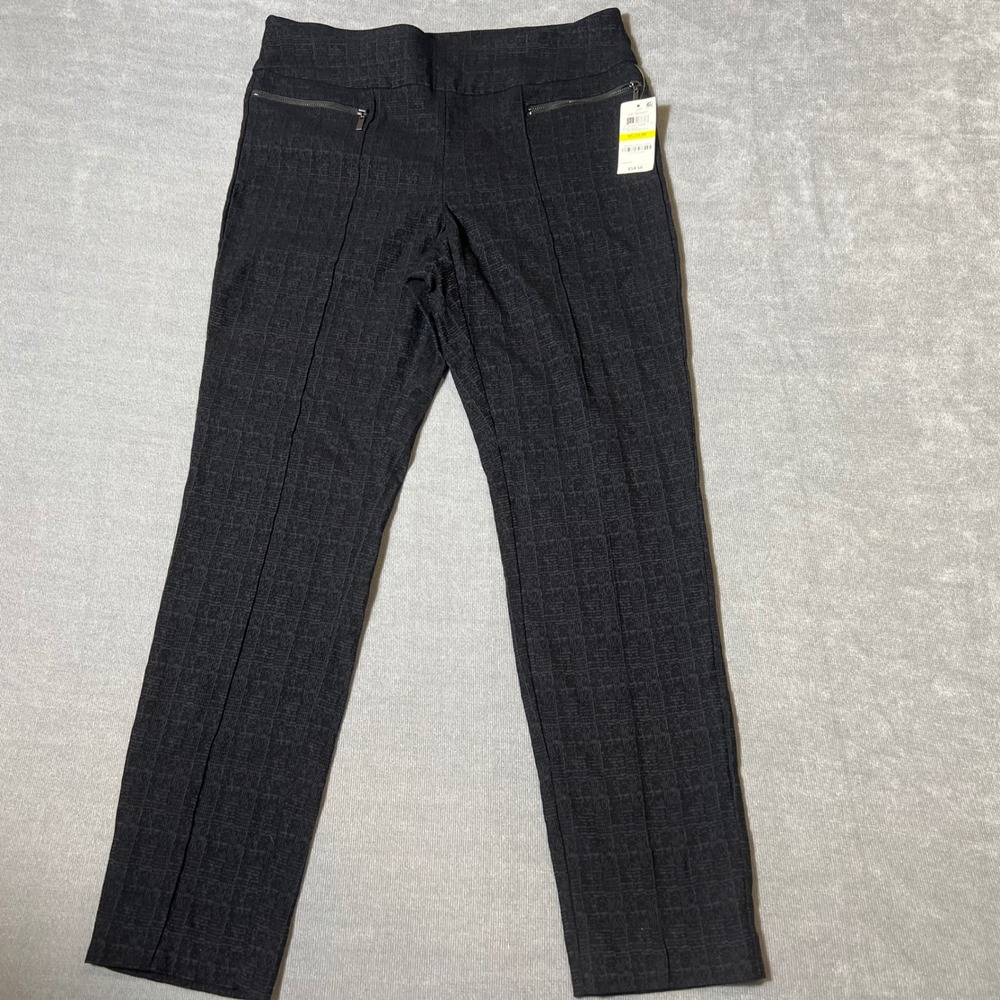 Style & Co Women Medium Distressed Plaid Skinny Leg Mid Rise Comfort Waist Pants